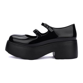Melissa Farah Women's Mary Jane, Black, 8