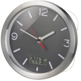 Bresser Bathroom Clock, Aluminium, Gray, 17 cm
