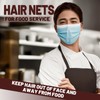 LEOBRO Brown Hair Nets, 60 pcs Hair Nets for Food