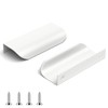 QZKJQDD 2 Pack White Kitchen Cupboard Handles Finger Edge Pulls