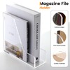 HeZone Acrylic Magazine Rack File Holder Desk Organizers and Storage