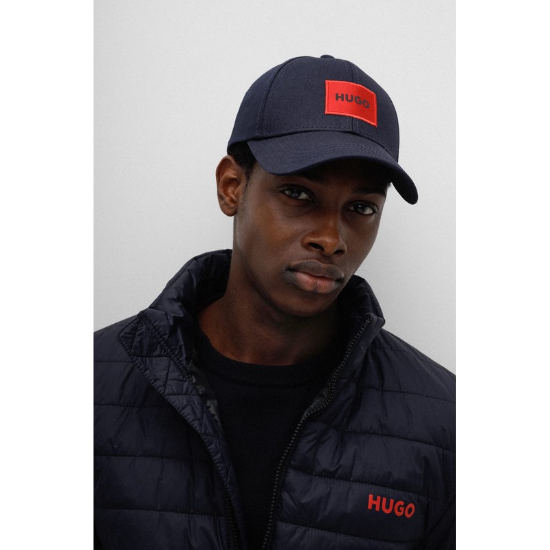 HUGO Men's Men-X 576-222 Cotton Twill Cap with Red Logo