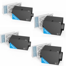 AITECAC Filter Box 4-10" with High Efficacy Filter, Home Filtration Intake for HVAC - 4 inches