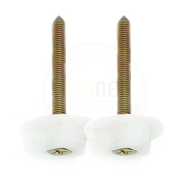 BEDNET 2 x M8 x 75mm Headboard Bolt With Fitted