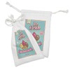Ambesonne Ice Cream Fabric Pouch Set of 2, Best Flavor