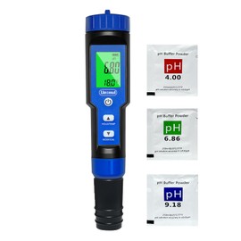 Ueomul pH Meter 7-in-1, PH TDS EC SALZ ORP S.G Temperature Tester, High Precision Professional Water Quality Tester with Sponge Protection Cap for Pool, Aquarium, Drinking Water and Hydroponics