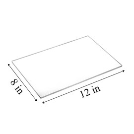Okllen 4 Pack Clear Acrylic Sheet 8" x 12", 0.25" Thick Transparent Acrylic Panel Board with Protective Paper Cast Sheet for Craft, Paintings, Windows, Frame, DIY Display Projects