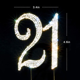 Decoración para tartas con diamantes de imitación de alta calidad, ideal para decoración de fiesta de cumpleaños o aniversario, aleación de metal de calidad, recuerdo perfecto