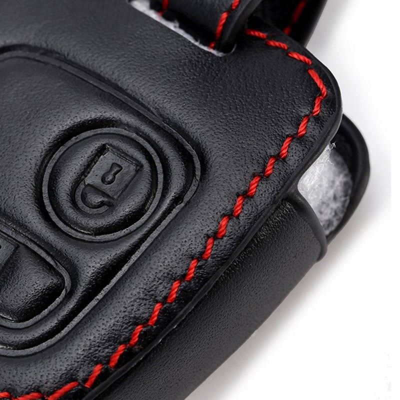 Happyit Leather Car Key Cover Button Remote Key