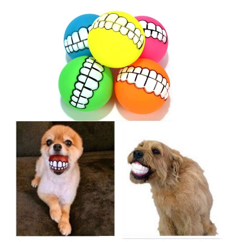 Tuciyke Funny Dog Teeth,6 Pack Funny with Teeth Pattern Squeaky