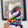 5pcs Vinyl Dragon Wrap UV DTF Cup Wraps Winter UV
