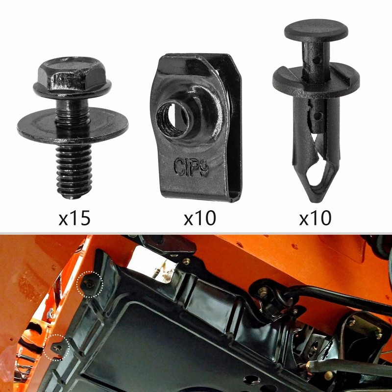 Unbranded For Dodge Truck Body Bolts U-nut Clips M6 Engine