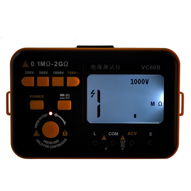 VC60B LCD Digital Insulation Resistance Tester MegOhm Meter Testers Measure
