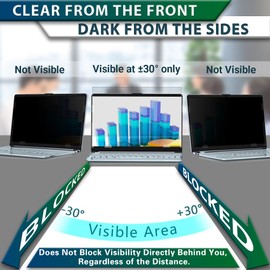 2 Pack Stary Laptop Privacy Screen 13.3 Inch 16:9 Aspect, Removable Privacy Screen Filter for 13.3" Laptop, Anti Spy Glare Blue Light Scratch Laptop Screen Privacy Shield for 13.3 Inch Laptop