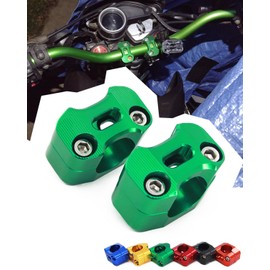 1 1/8" 28MM CNC Motorcycle Handlebar Riser Clamp Universal Bar Mount for Most Dirt Bike, Motorcycle, Green