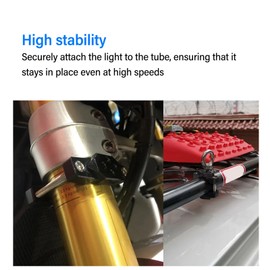 Akozon Motorcycle Front Fork Lamp Mount Pole Brackets Headlight Fog Light Mounting Holder Extension Tube Clamp Universal Stable Installation for Various Motorcycles