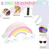 COMNICO Pencils Organizer for Desk, Acrylic Pencil Holder Rainbow Desktop