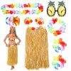 Disfraz Hawaiano Mujer Falda Gafas Collar Tropicales Fiesta