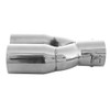 Rumplex Exhaust Trim Double Pipe Double Round Stainless Steel Sports