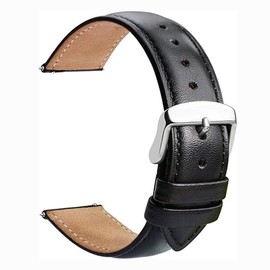 Leather Bands Compatible with FITVII HM08 HM58 / Amzhero-Runfit D26 / Virozis P67 / GADIXY G301 / KALOC smart watch Fitness Tracker bands, Quick Release Adjustable Thin Wristband Straps Replacement