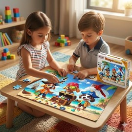 Totte Rompecabezas 50 Piezas XXL | Piezas Extra Grandes, Gruesas y Durables | Diseñado para Uso Infantil (Perros Piratas)