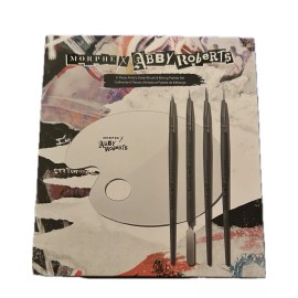 Morphe x Abby Roberts 5 Piece Artist’s Detail Brush and Mixing Palette Set NIB