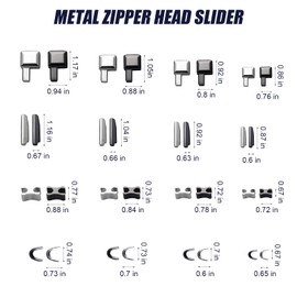 #3, 5, 8, 10 Zipper Stopper Repair Kit, 16 Pairs Metal Zipper Latch Slider Retainer and Retainer Insertion Pin 16pcs Bottom Stoppers 16 Pairs Top Stoppers for Coats Jackets Handbags Repairing DIY