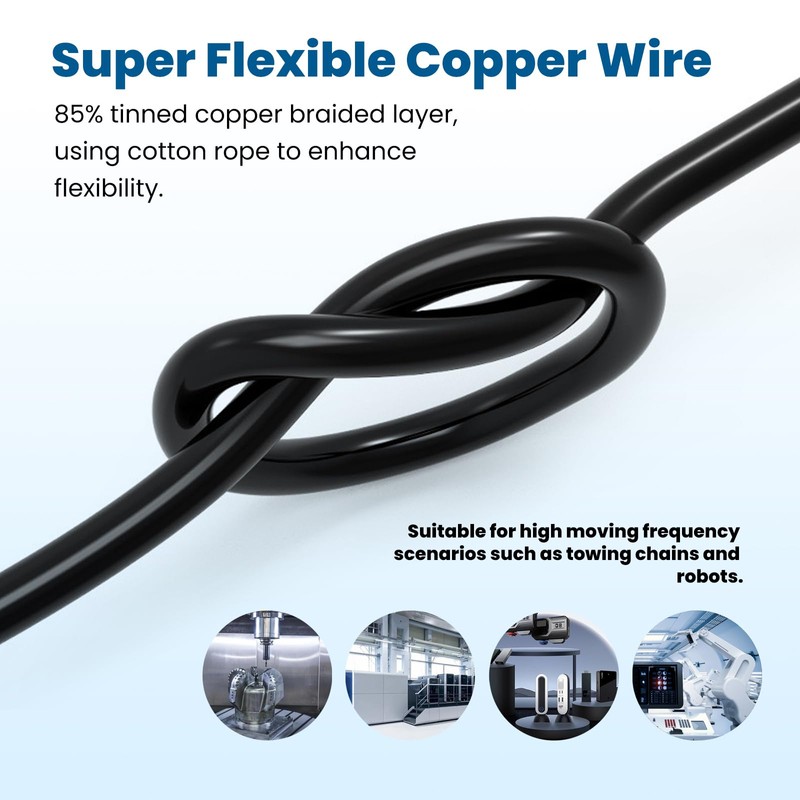 22/4 Shielded Wire 100FT 22 Gauge 4 Conductor Wire, UL2464