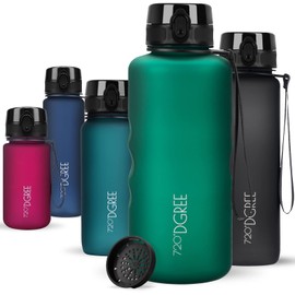 720°Dgree uberBottle Water Bottle, softTouch with Sieve, BPA-Free, XXL Water Bottle for Gym, Workouts, Fitness, Sports, Outdoors, Large Sports Bottle Made of Tritan, Lightweight, Shockproof – 2 L