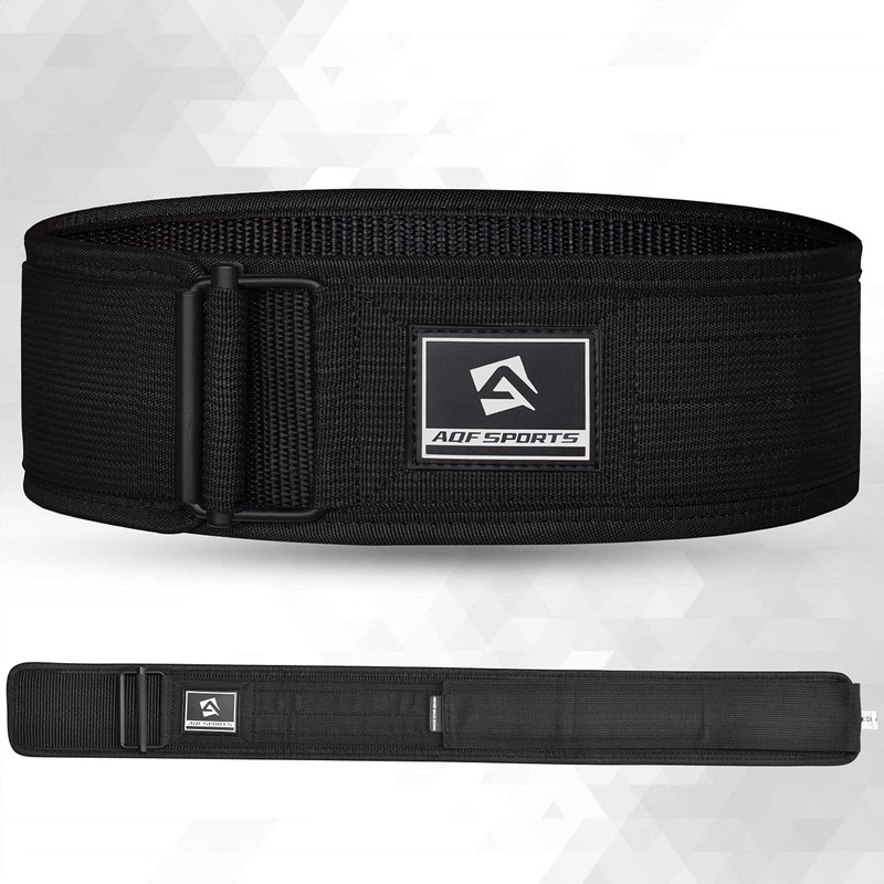 AQF Weight Lifting Belt - 4” Auto Lock Nylon Gym