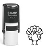 stampexpression - Cartoonish Turkey Self Inking Rubber Stamp - Black