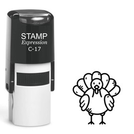stampexpression - Cartoonish Turkey Self Inking Rubber Stamp - Black Ink (A-63091)