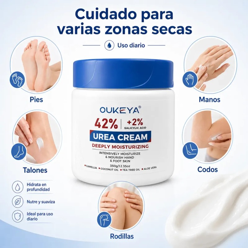 Oukeya Crema Urea 42% Ácido Salicílico 2% Pies Y Cuerpo