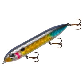 Heddon Feathered Treble Super Spook Jr. Walking Bait Wounded Shad (5")