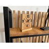 FLEXISTYLE Modern Standing Clock Small Wooden Oak Living Room Bathroom