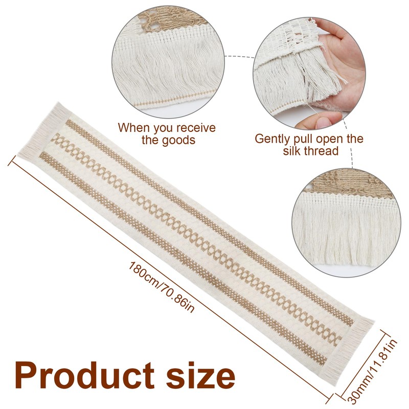 Table Runner, Natural Hessian Dining Table Runner Rustic Cotton Linen