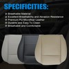Priprilod Driver and Passenger Side Bottom Non-Perforated Replacement Leather Seat