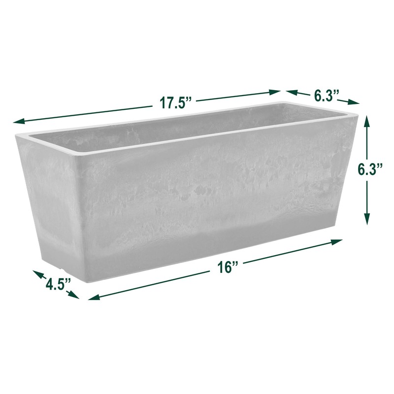 Arcadia Garden Products PSW U45CT Plastic/Stone/Wood Composite Simplicity Window Box,