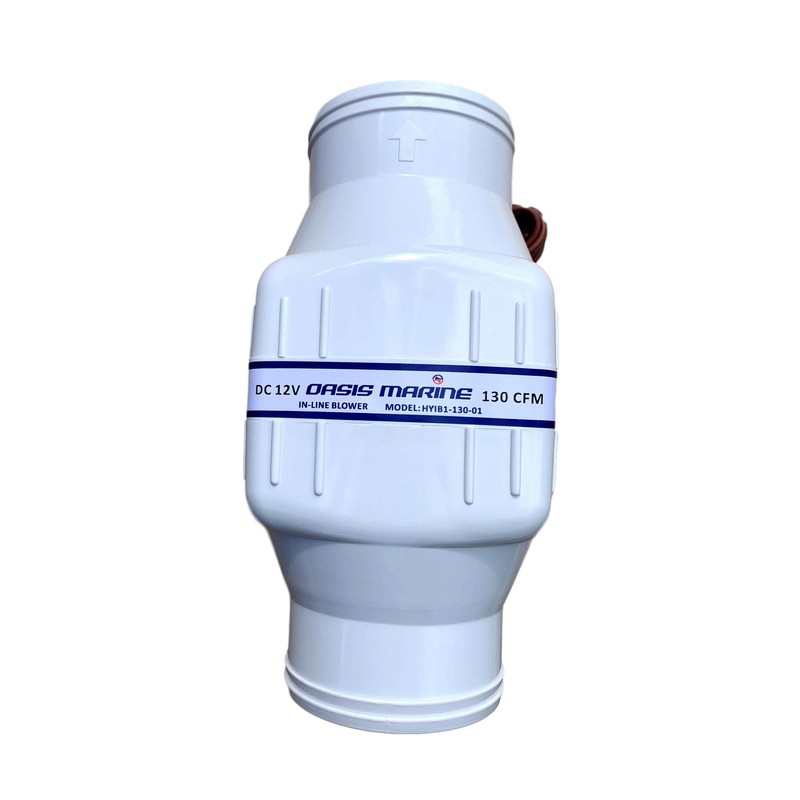 Oasis Marine 3 inch 12V Electric in-Line Bilge Boat Air