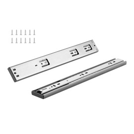 VEVOR 10 Pairs 16 Inch Soft Close Drawer Slides 14 16 18 20 22 24 Inch Heavy Duty Side Mount Rails,Ball Bearing Full Extension Noiseless Dresser Drawer Slides, 100 Lbs Load Capacity