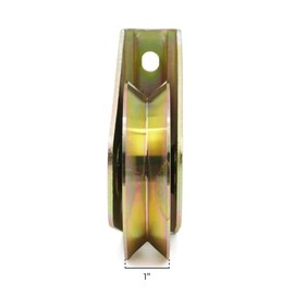 ASE 4 inch Heavy-Duty V-Groove Wheel with Bracket | FAS-RM-WHL-4-GLD-B