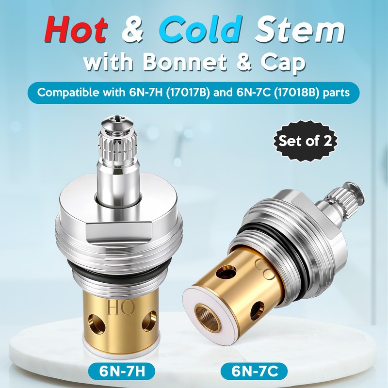 Enhon Hot Cold Stem Compatible with Kohler 6N-7H and 6N-7C,