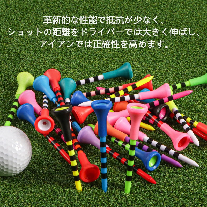 T-726 Golf Tee, Plastic Tee, with Graduation, Long Tee, 2.8