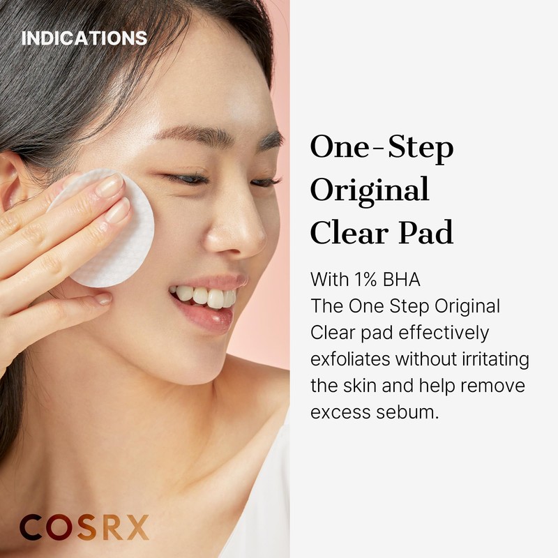 COSRX BHA Toner Pads, 70 Sheets, Exfoliating Pads for Dead