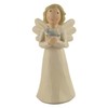 DurableDelights Angel Figurine Cream Angel with Bird Statue Sculpted Hand-Painted