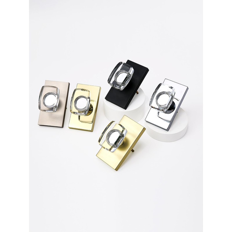 Dllween Glass Door Knobs, Crystal Door Knobs Interior with Lock,