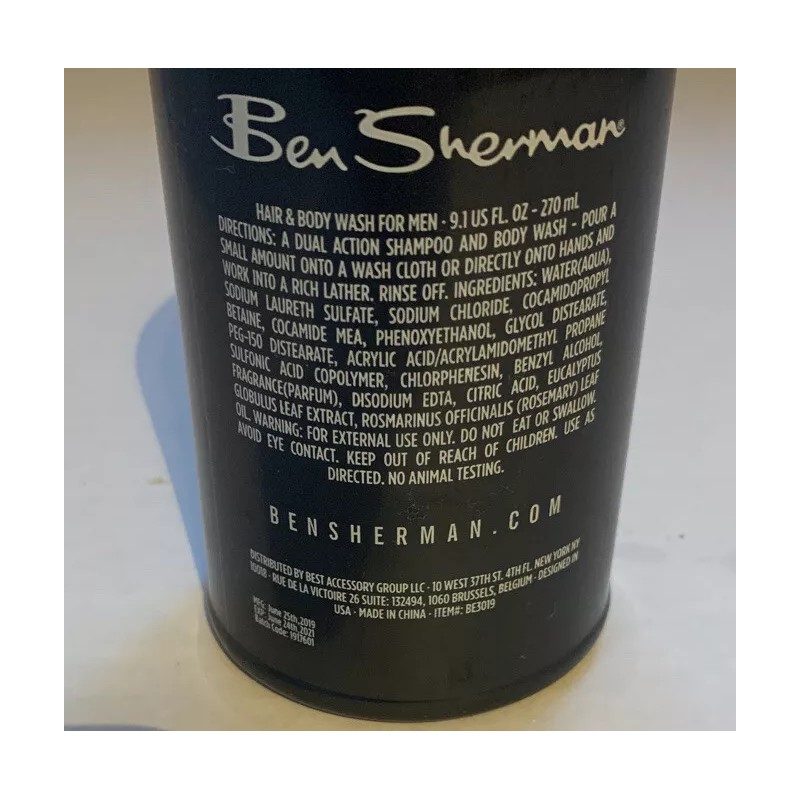 Ben Sherman Hair & Body Wash Gel For Men Eucalyptus
