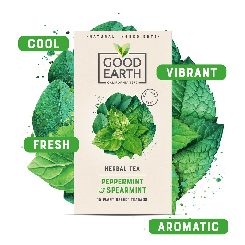 Good Earth Tea Co. Peppermint & Spearmint Tea Bags –