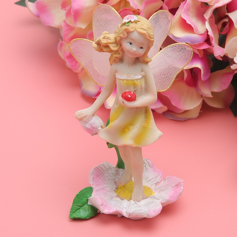 4Pcs/Set Fairy Statue Elf Sculpture Art Craft Outdoor Courtyard Garden