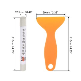 HARFINGTON Wax Filler Stick, 3pcs Wooden Repair Wood Wax Fill Sticks with Spatula Crayon Markers Furniture Touch Up Kit for Remover Scratches Scuffs on Furniture Floor, Cotton White